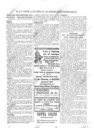ABC MADRID 15-06-1922 página 14