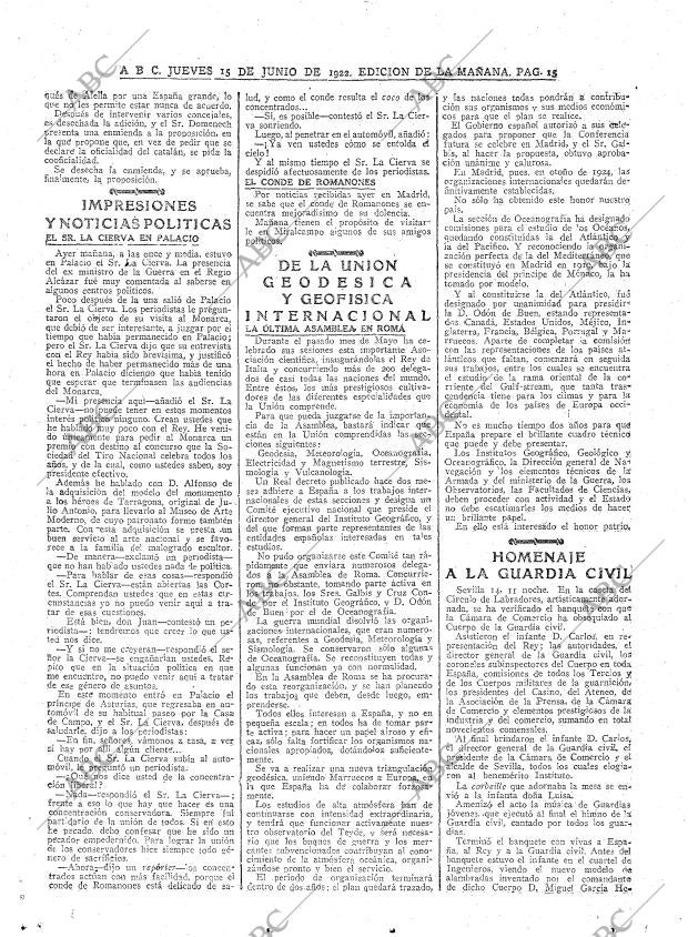 ABC MADRID 15-06-1922 página 15
