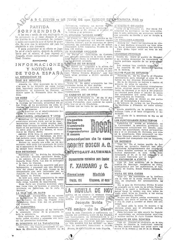 ABC MADRID 15-06-1922 página 19