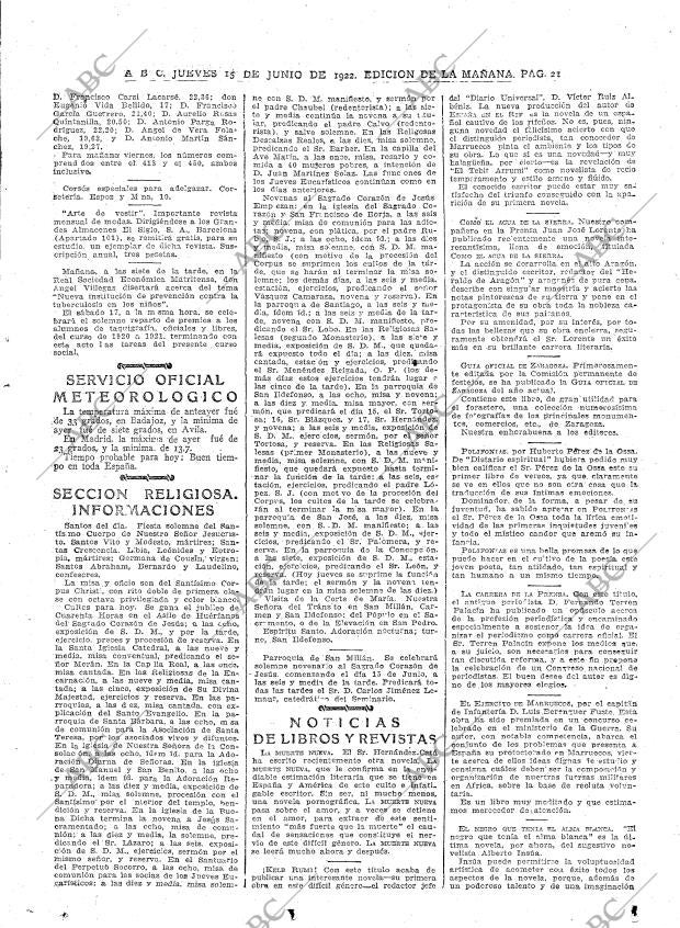 ABC MADRID 15-06-1922 página 21