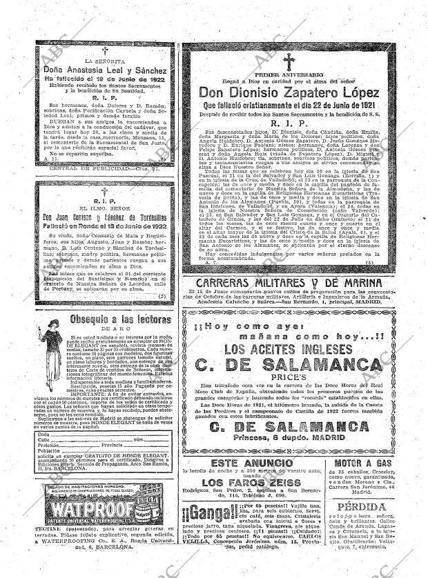 ABC MADRID 20-06-1922 página 30