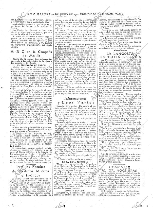 ABC MADRID 20-06-1922 página 9