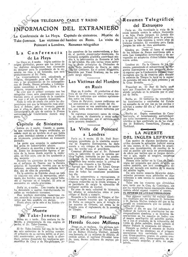 ABC MADRID 22-06-1922 página 13