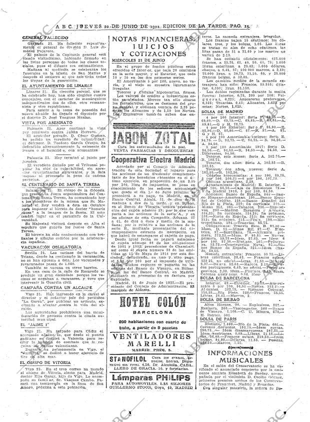 ABC MADRID 22-06-1922 página 15