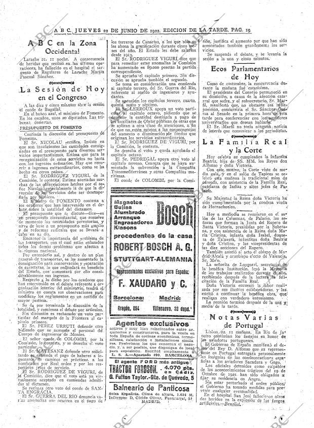 ABC MADRID 22-06-1922 página 19