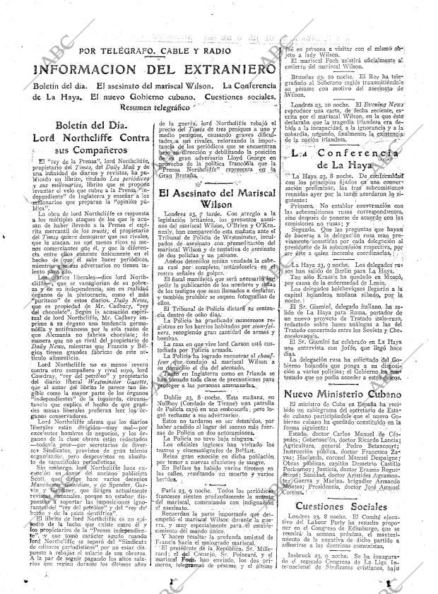 ABC MADRID 24-06-1922 página 19