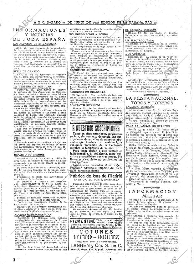 ABC MADRID 24-06-1922 página 22