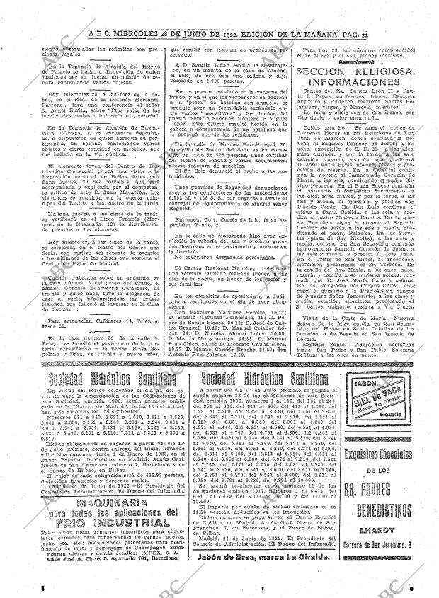 ABC MADRID 28-06-1922 página 22