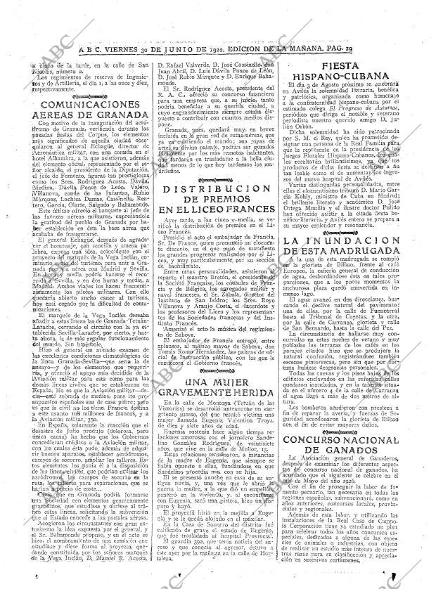 ABC MADRID 30-06-1922 página 19