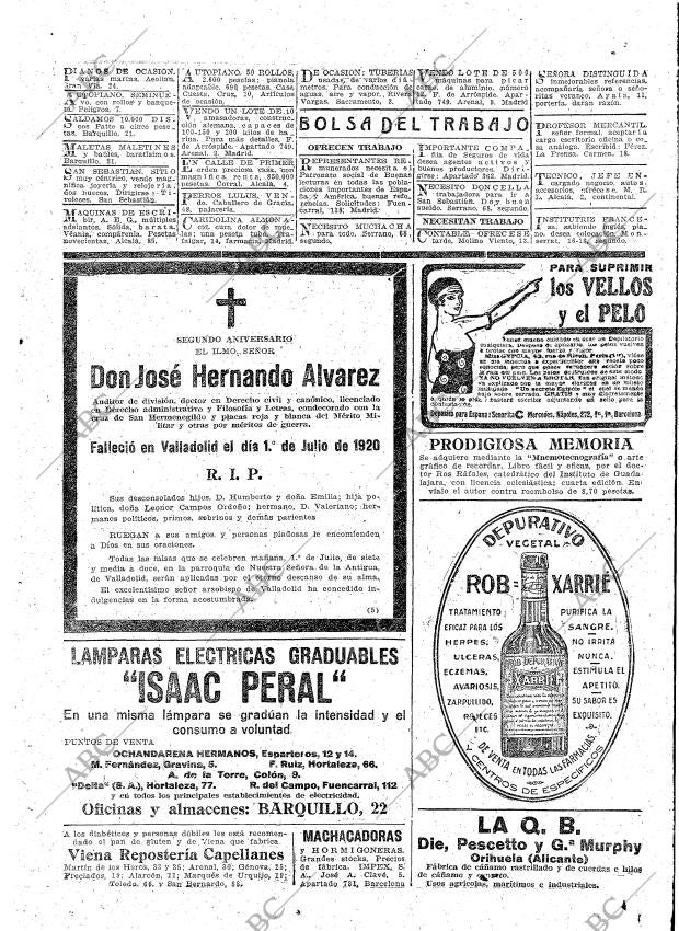 ABC MADRID 30-06-1922 página 25