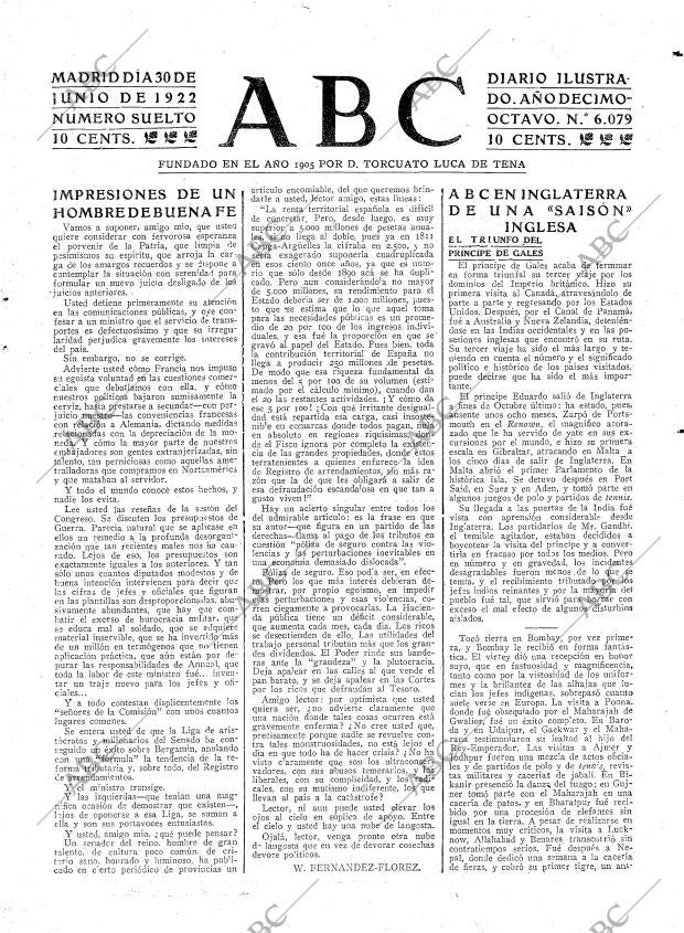 ABC MADRID 30-06-1922 página 3