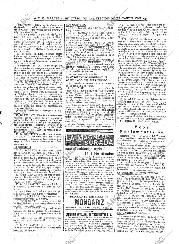 ABC MADRID 04-07-1922 página 15