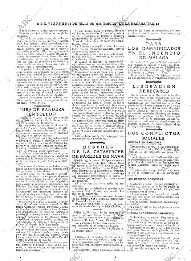 ABC MADRID 14-07-1922 página 14