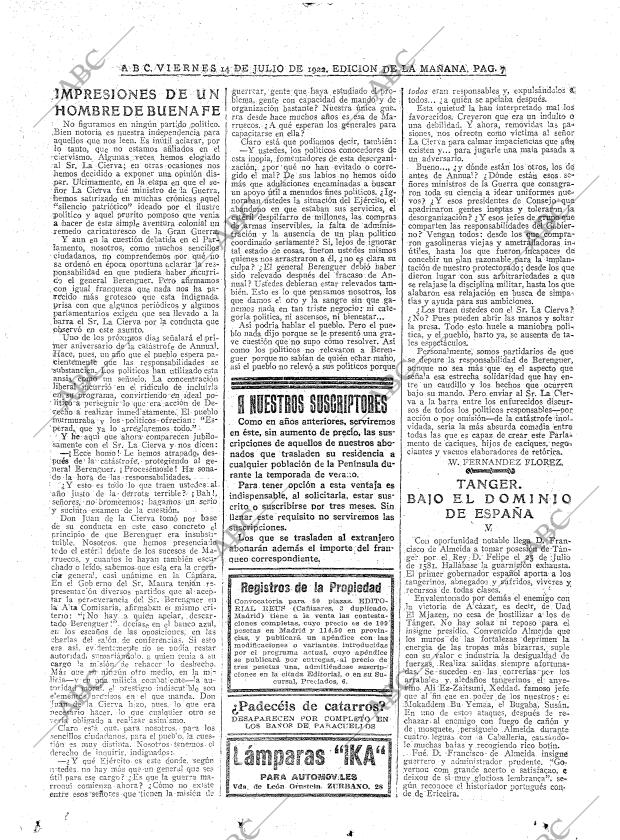 ABC MADRID 14-07-1922 página 7