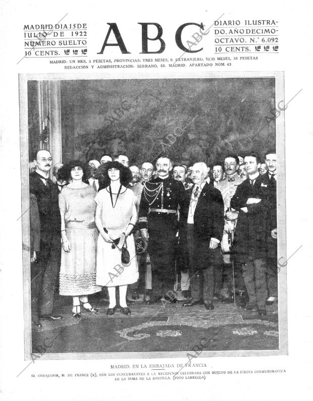 ABC MADRID 15-07-1922 página 1