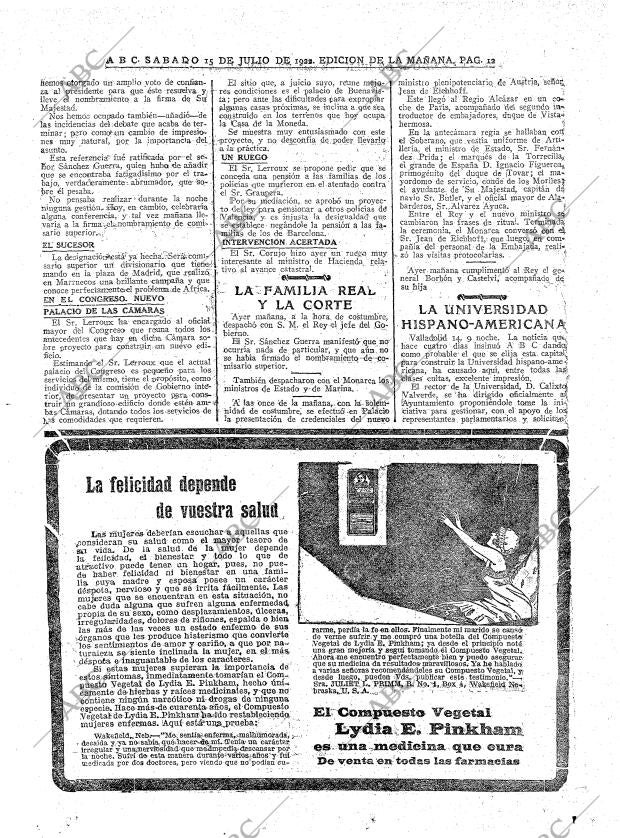 ABC MADRID 15-07-1922 página 12