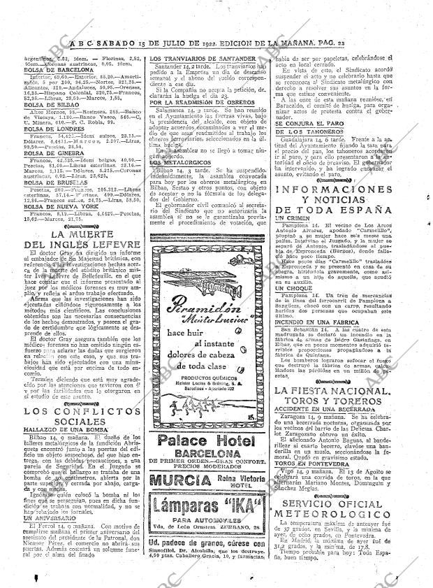ABC MADRID 15-07-1922 página 22