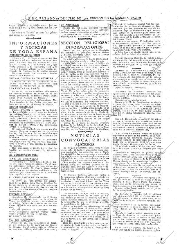 ABC MADRID 22-07-1922 página 19