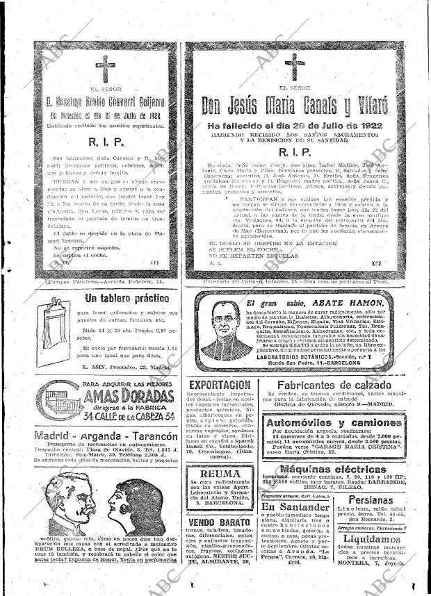 ABC MADRID 22-07-1922 página 25