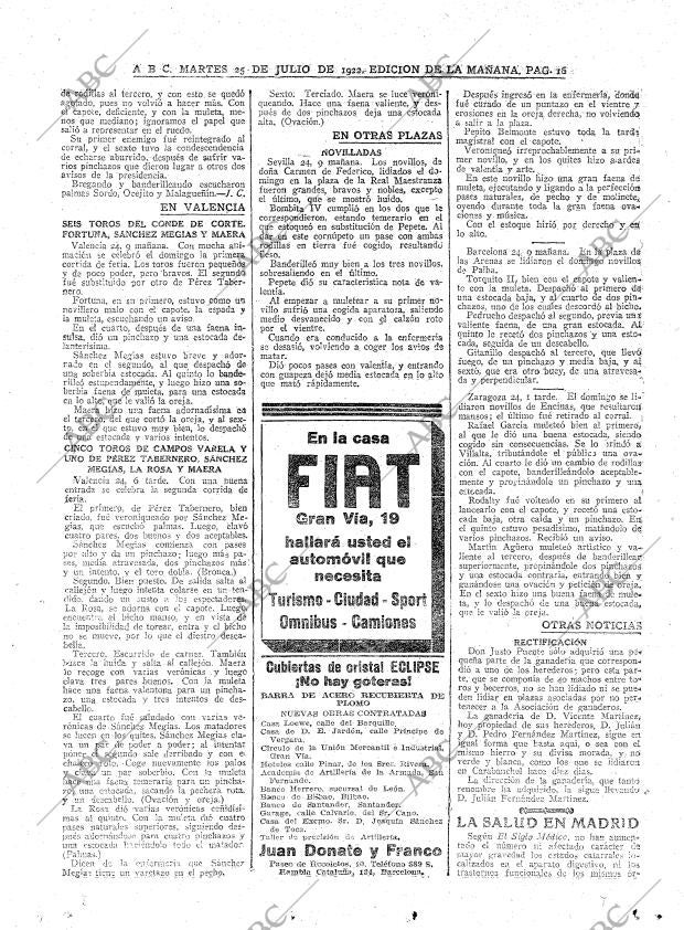ABC MADRID 25-07-1922 página 16