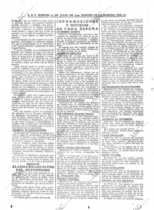 ABC MADRID 25-07-1922 página 20