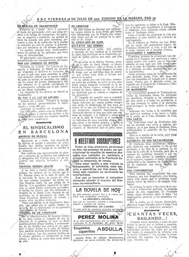 ABC MADRID 28-07-1922 página 14