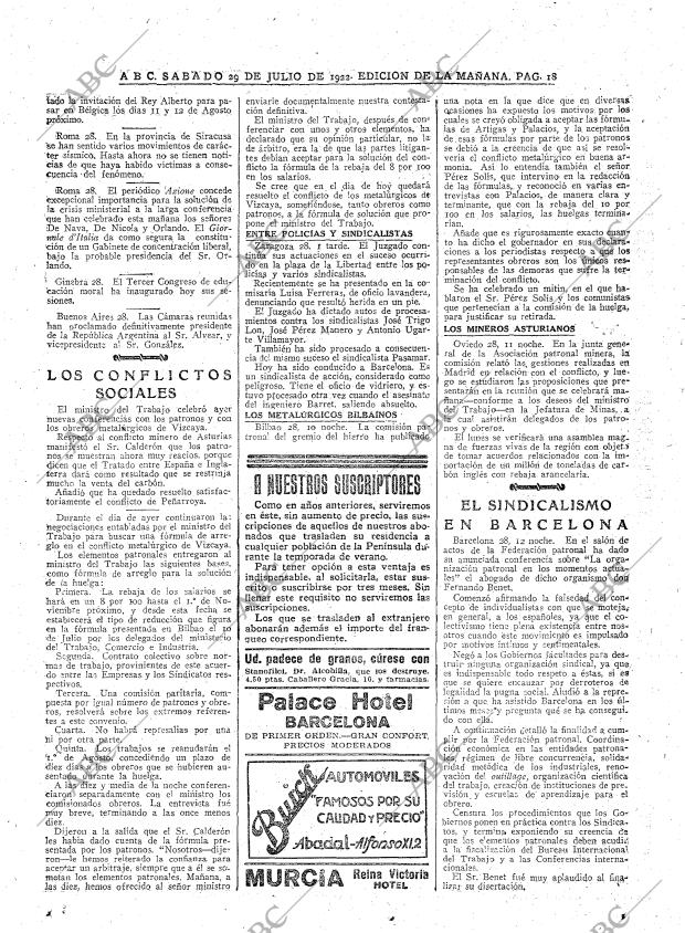 ABC MADRID 29-07-1922 página 18