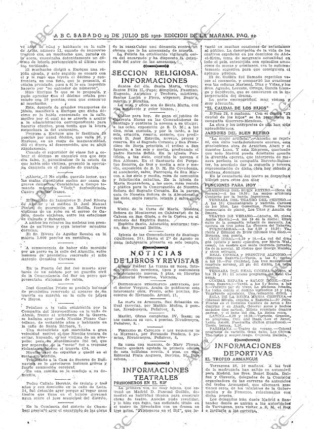 ABC MADRID 29-07-1922 página 22