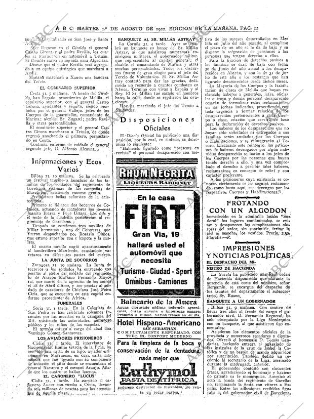 ABC MADRID 01-08-1922 página 12