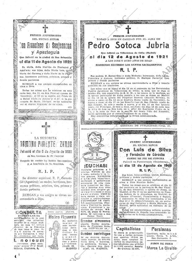 ABC MADRID 11-08-1922 página 22