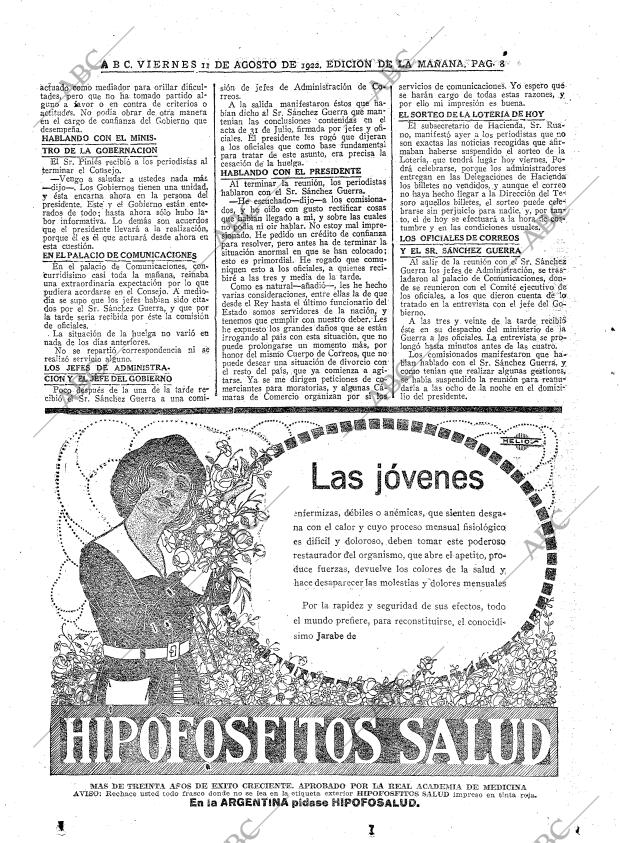 ABC MADRID 11-08-1922 página 8