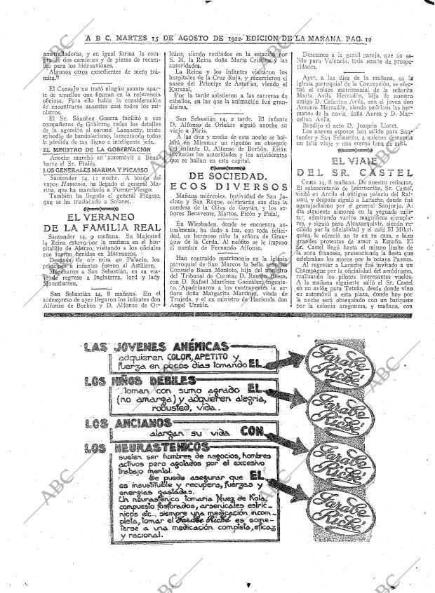 ABC MADRID 15-08-1922 página 12