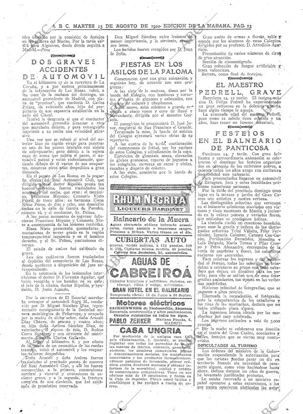 ABC MADRID 15-08-1922 página 13