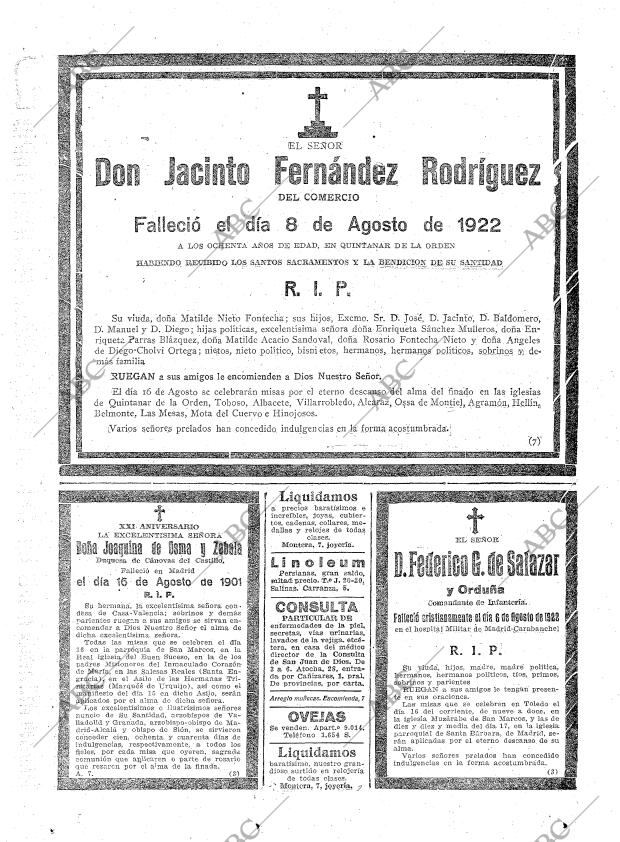 ABC MADRID 15-08-1922 página 25