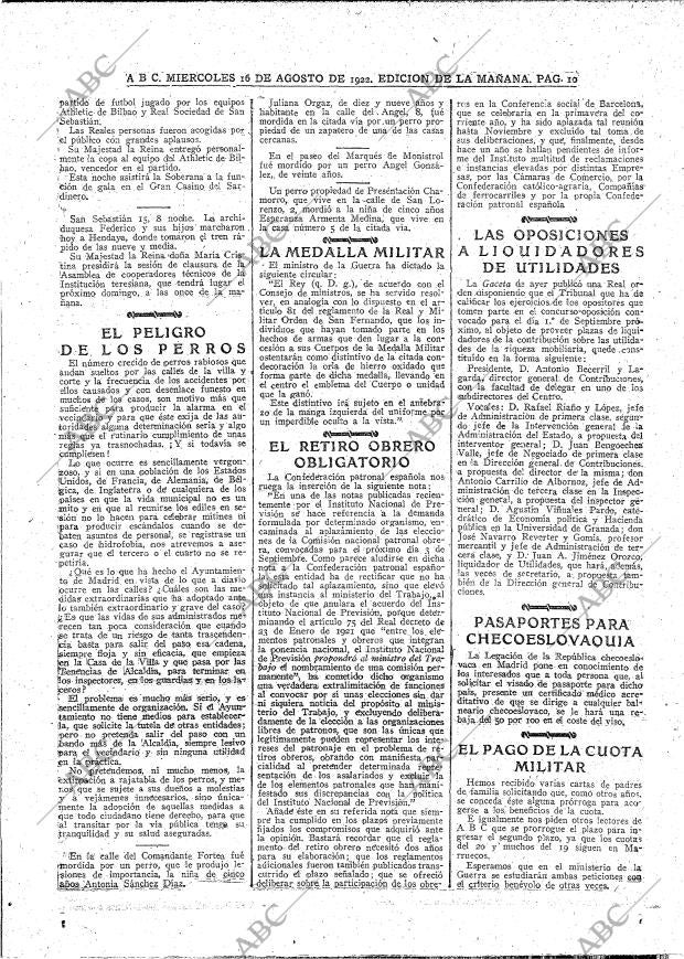 ABC MADRID 16-08-1922 página 10