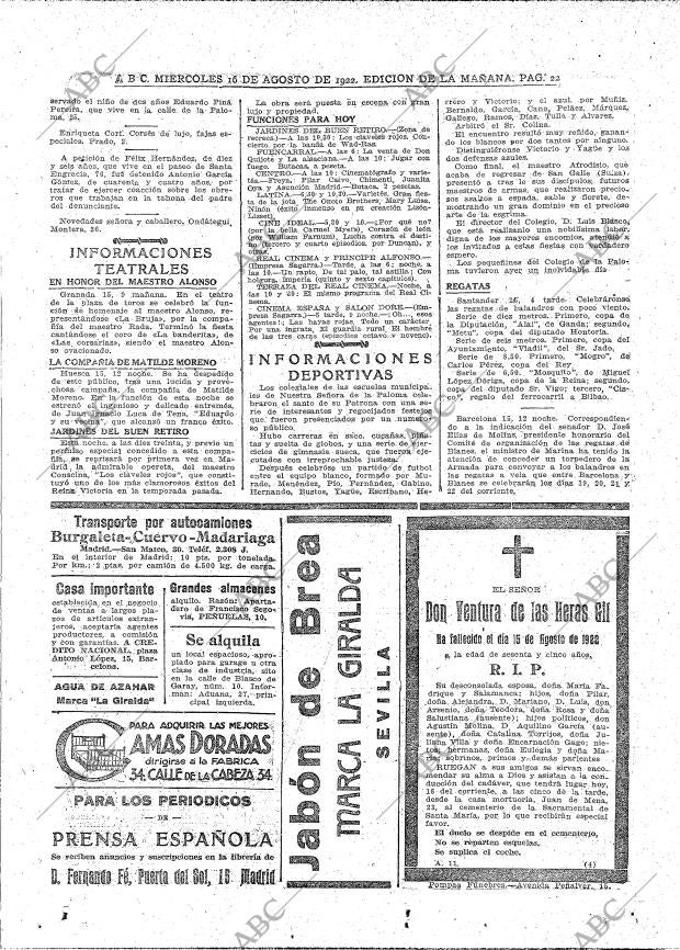 ABC MADRID 16-08-1922 página 22