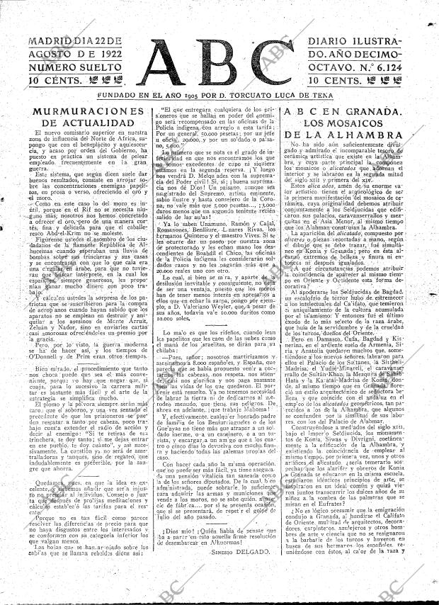 ABC MADRID 22-08-1922 página 3