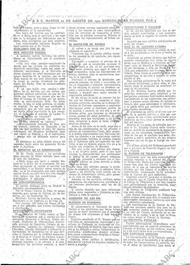 ABC MADRID 22-08-1922 página 9