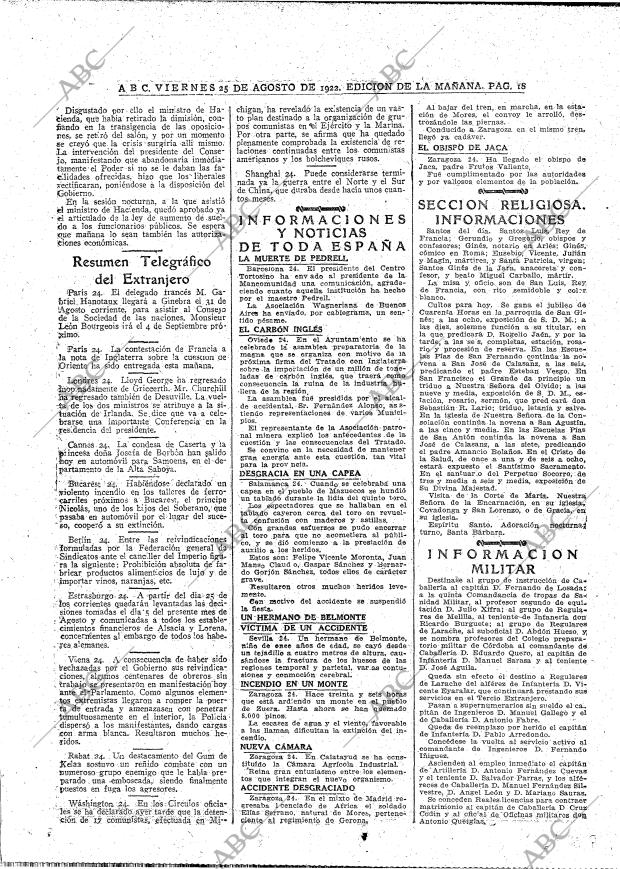 ABC MADRID 25-08-1922 página 18