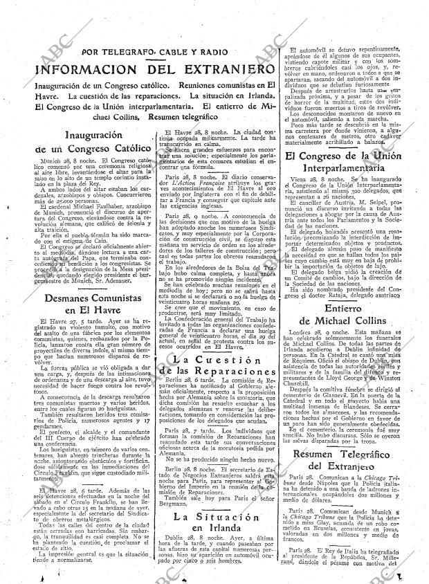 ABC MADRID 29-08-1922 página 19