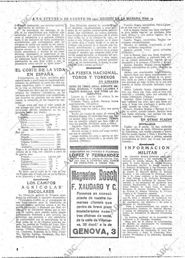 ABC MADRID 31-08-1922 página 14