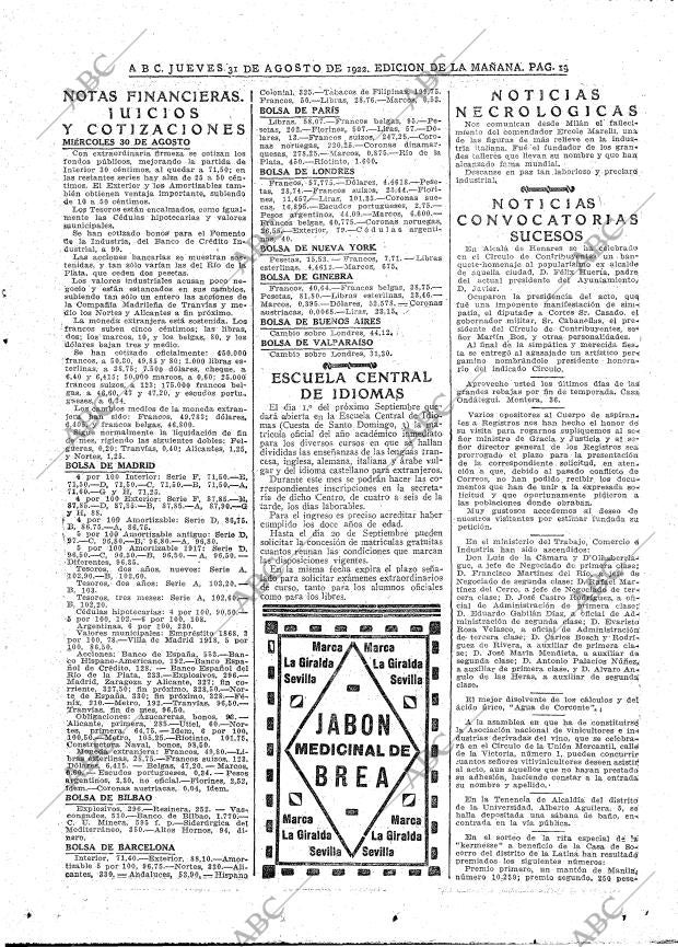 ABC MADRID 31-08-1922 página 19