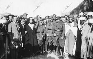 Melilla - un aniversario en la alcazaba de Frajana, el comisario Superior,...