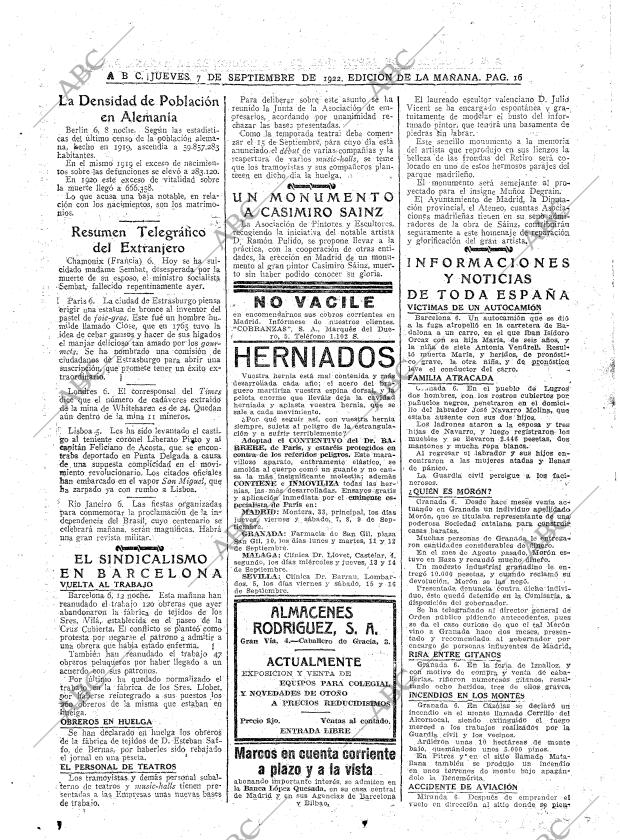 ABC MADRID 07-09-1922 página 16