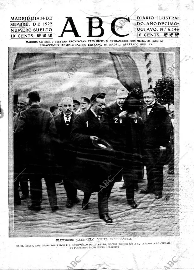 ABC MADRID 14-09-1922 página 1