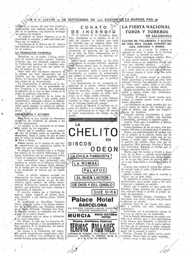 ABC MADRID 14-09-1922 página 15