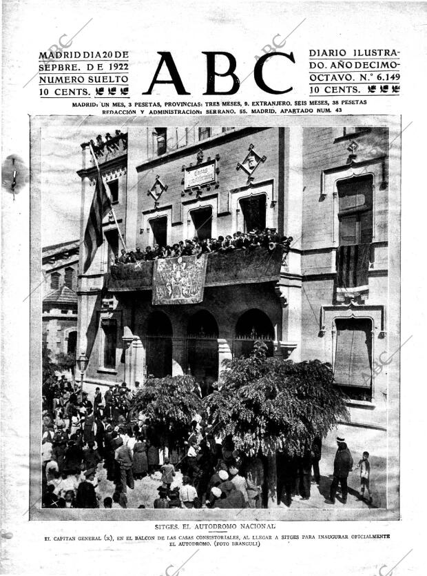 ABC MADRID 20-09-1922 página 1