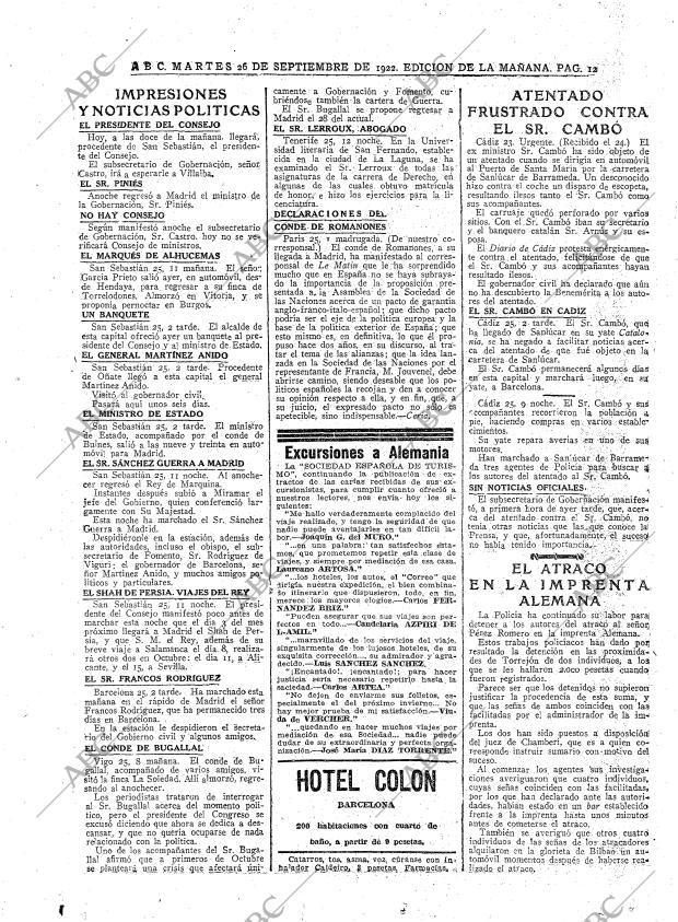 ABC MADRID 26-09-1922 página 12