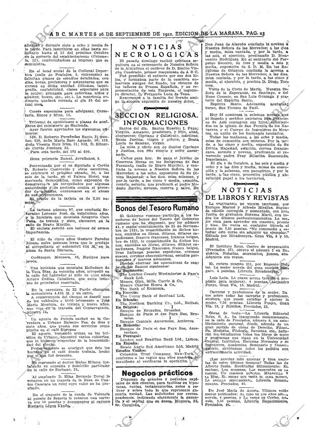 ABC MADRID 26-09-1922 página 23