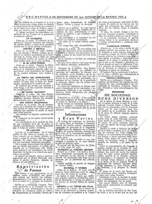 ABC MADRID 26-09-1922 página 9